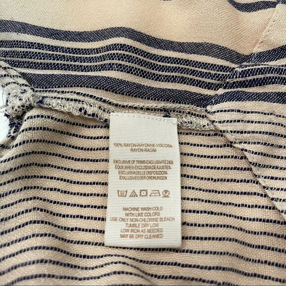 Free People Baby Blues Ombre Striped shirt Tie Size S - Picture 10 of 10